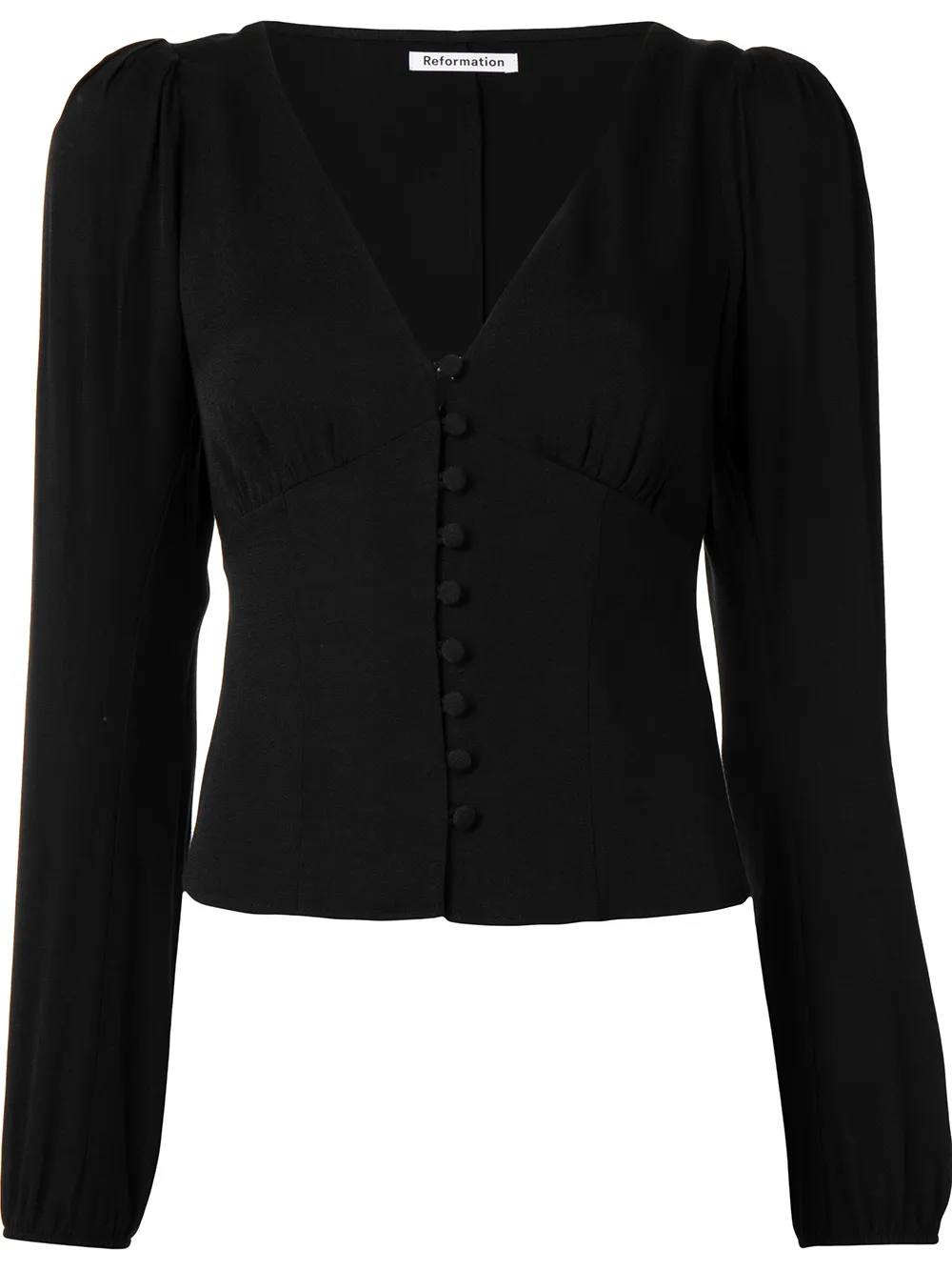 

Reformation blusa con cuello en V - Negro