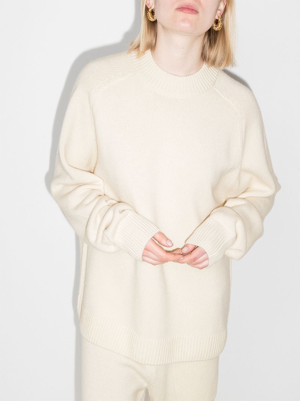 фото Tibi oversized crew neck jumper