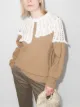 Image 2 of Tibi crochet-detail crew-neck jumper