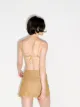 Oséree Lumière metallic mini skirt