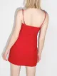 AREA crystal-embellished fitted minidress