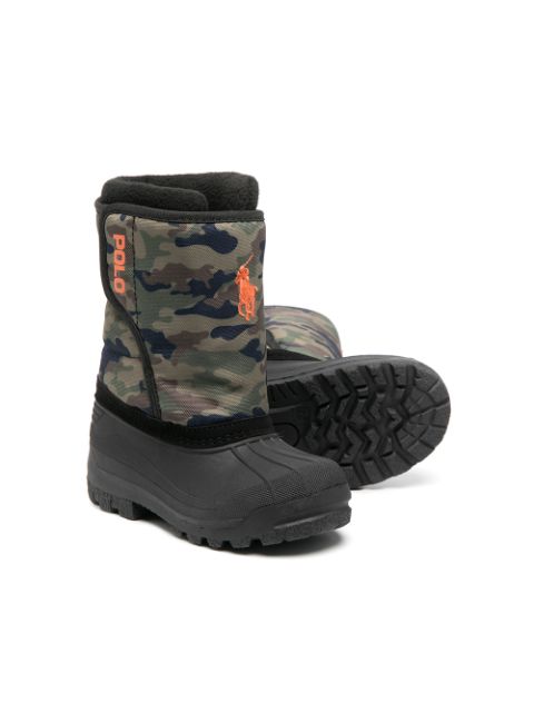 camouflage polo boots