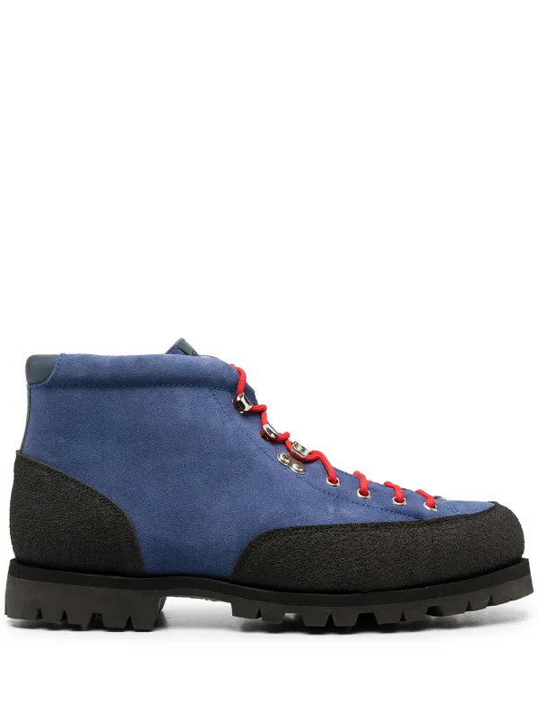 blue suede hiking boots