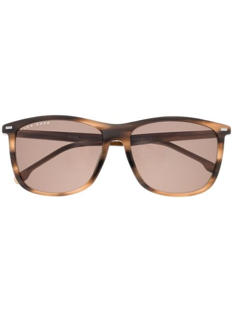 BOSS tortoiseshell-effect square-frame sunglasses 
