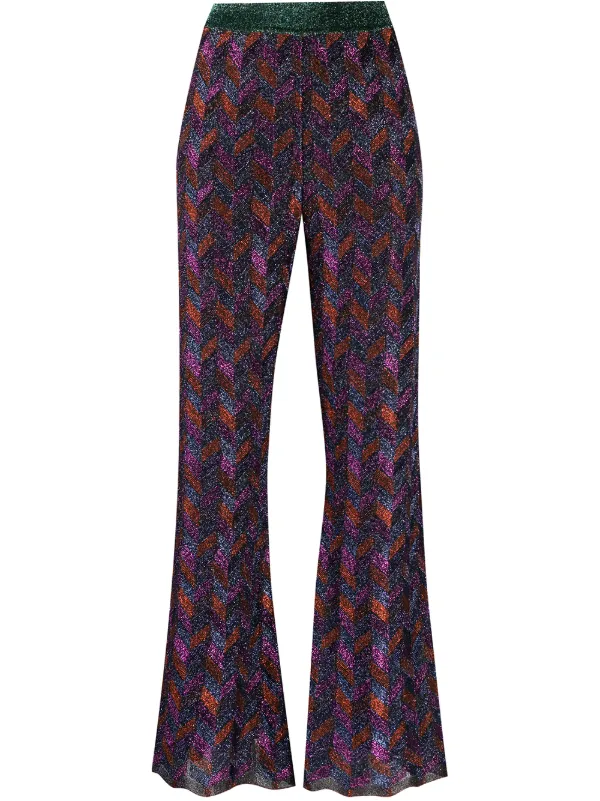 flared knit trousers