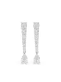 Stefere 18kt white gold diamond stud earrings - Silver