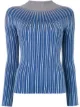 Image 1 of Emporio Armani ribbed-knit two-tone jumper