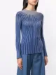 Emporio Armani ribbed-knit two-tone jumper