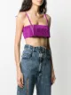 Nuè silk/rhinestone cropped bralette