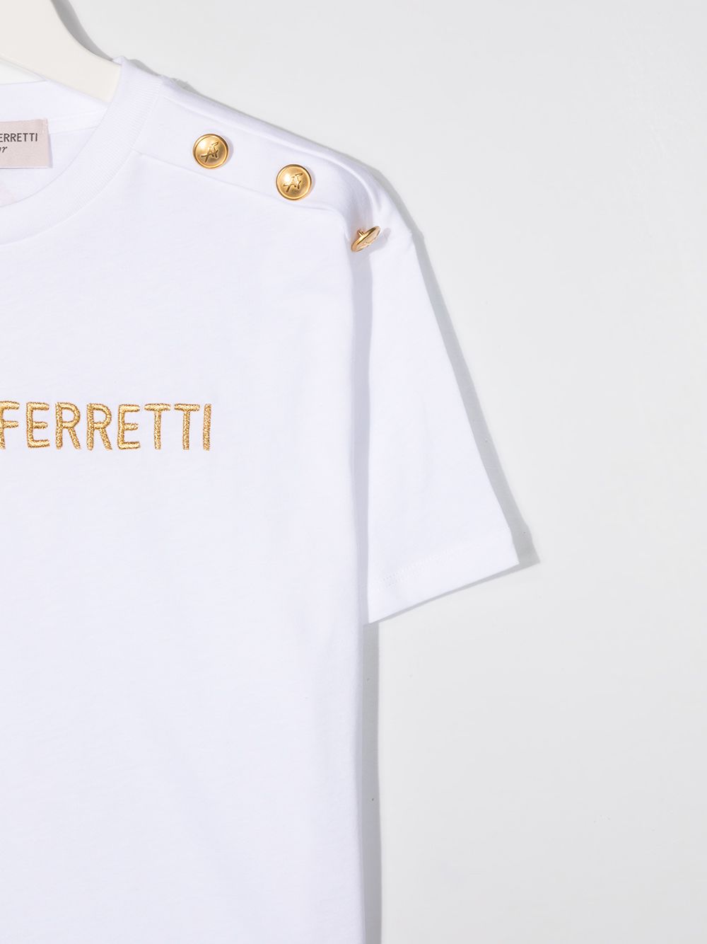 фото Alberta ferretti kids teen embroidered logo t-shirt