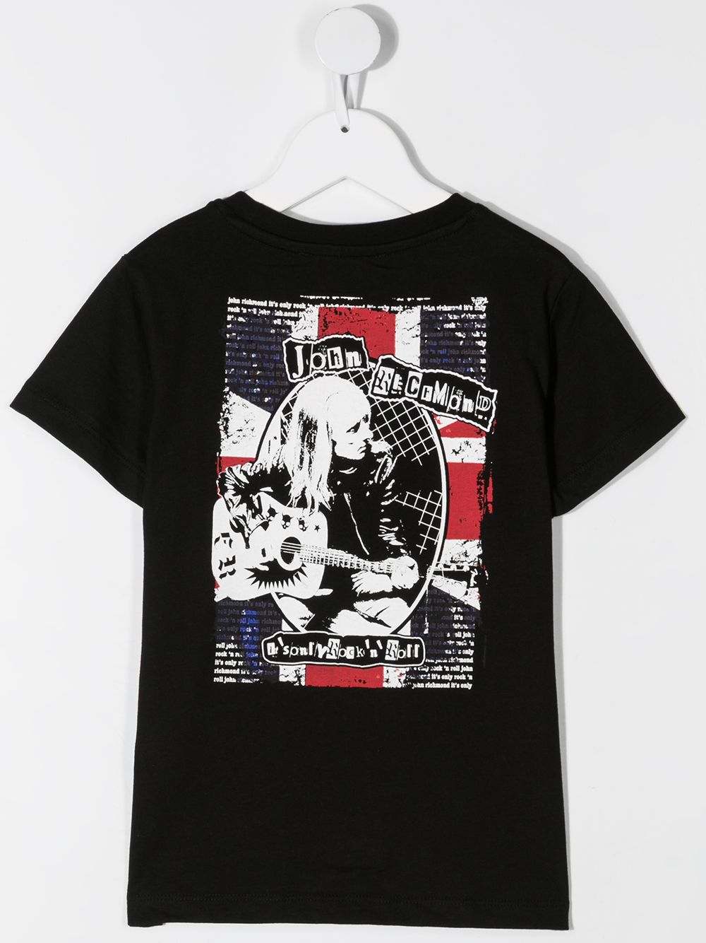 Shop John Richmond Junior Rock 'n' Rock Short Sleeved T-shirt In Black