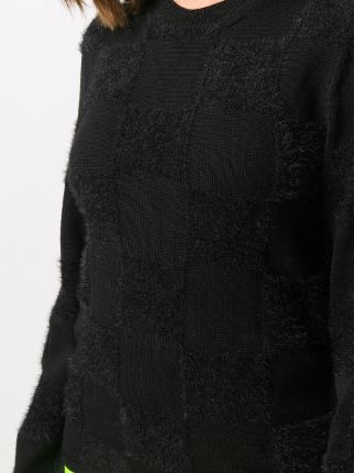 textured square knit jumper展示图