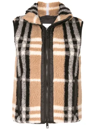 Burberry Vintage Check Fleece Gilet Jacket - Farfetch