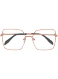 Alexander McQueen Eyewear oversize frame glasses - Gold