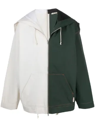 Zaful two tone hot sale hooded windbreaker