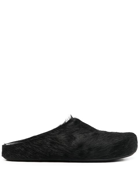Marni calf hair slippers
