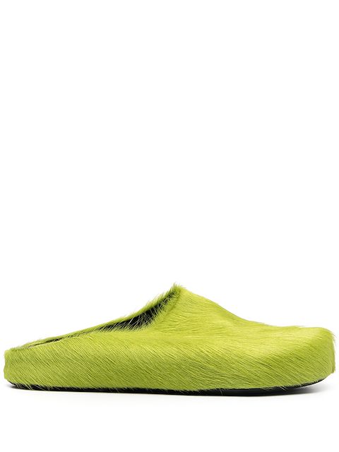 Marni calf hair slippers