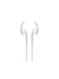 Stefere 18kt white gold diamond drop earrings - Silver