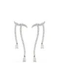 Stefere 18kt white gold diamond drop earrings - Silver