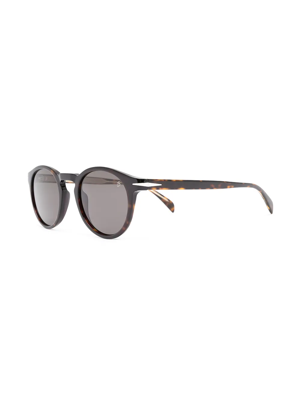Image 2 of Eyewear by David Beckham tortoiseshell-effect round-frame sunglasses