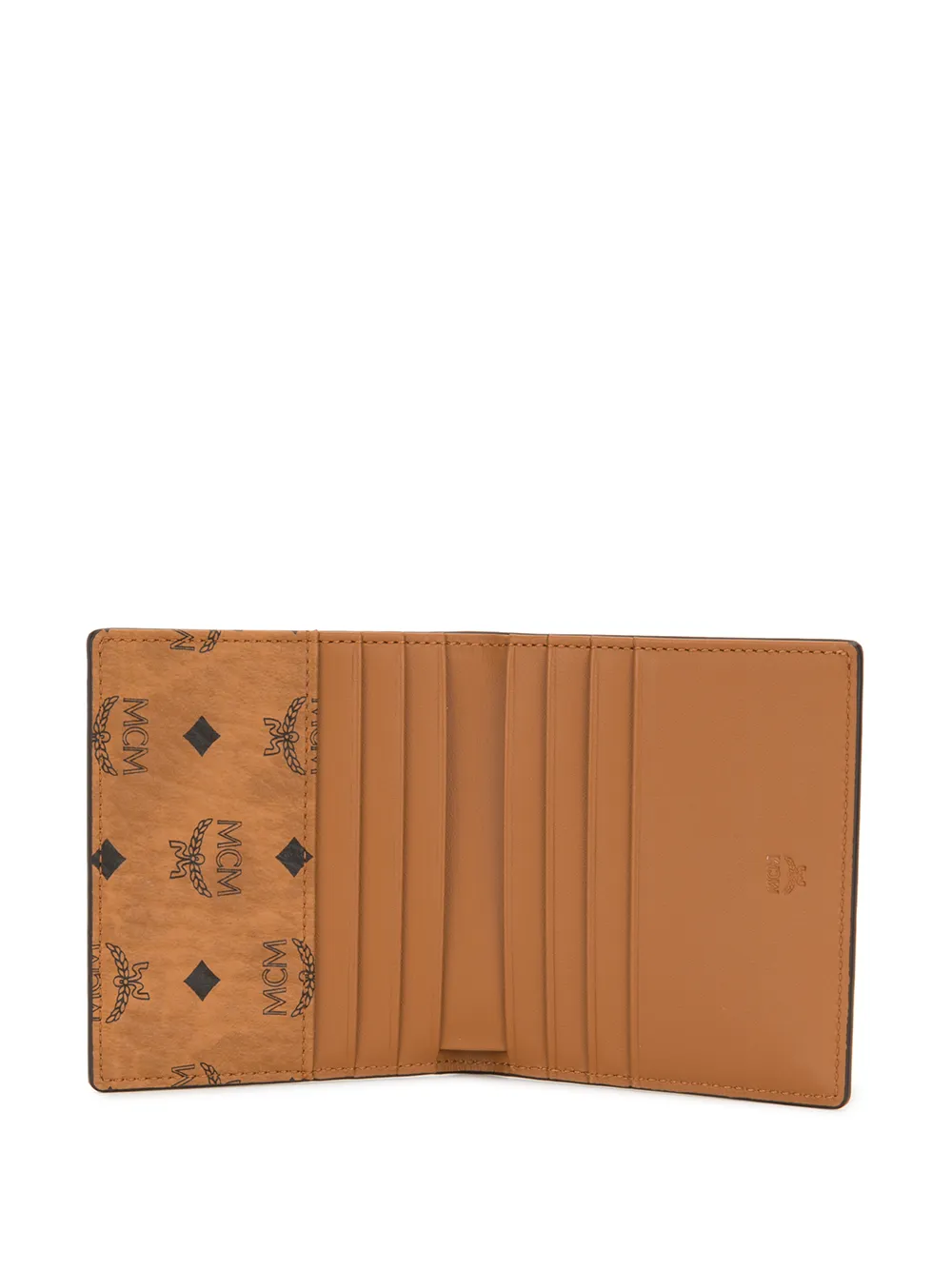 Small Bifold Wallet with Card Case in Visetos Original Cognac