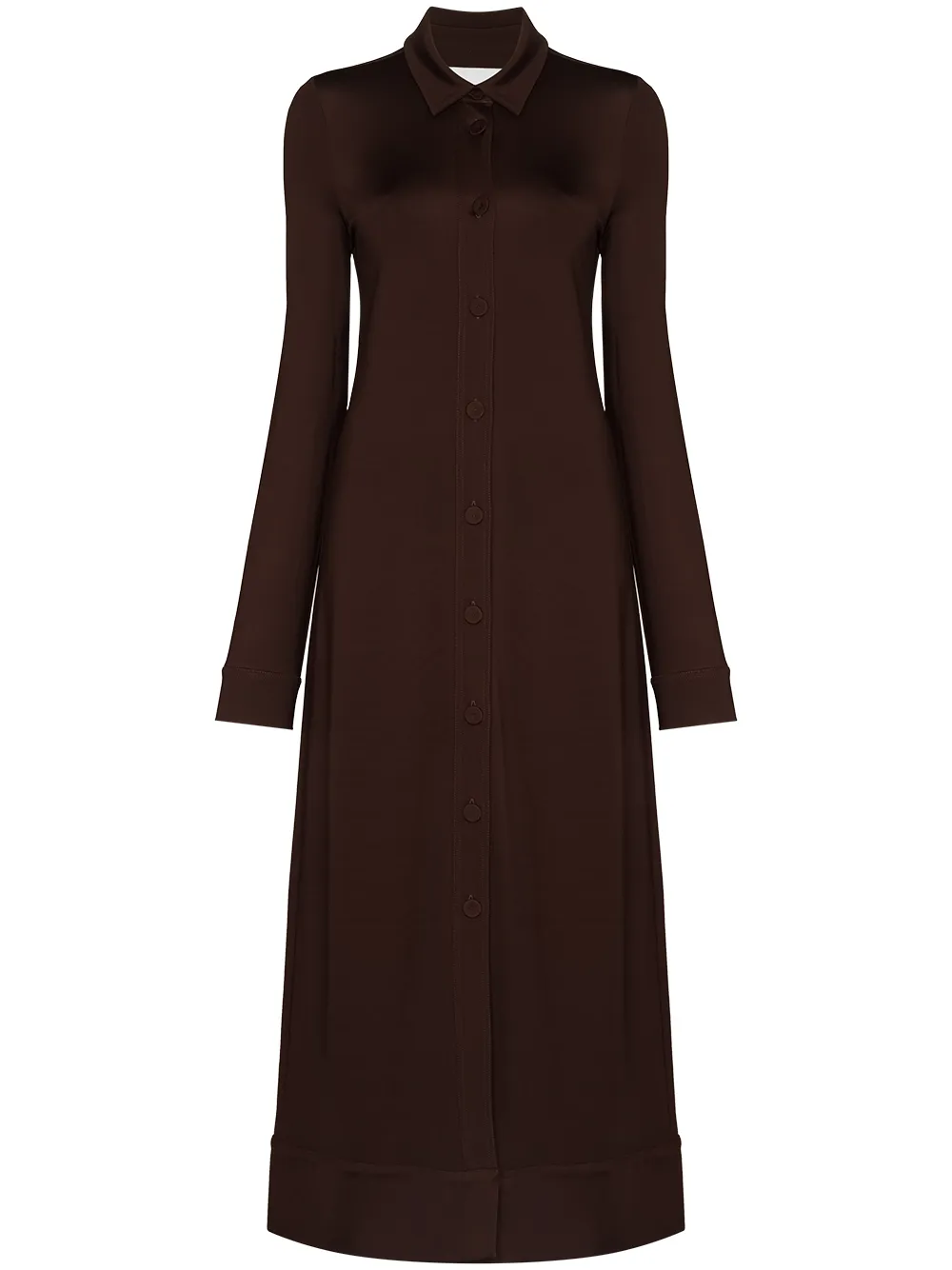 

Jil Sander buttoned long-sleeve dress - Brown