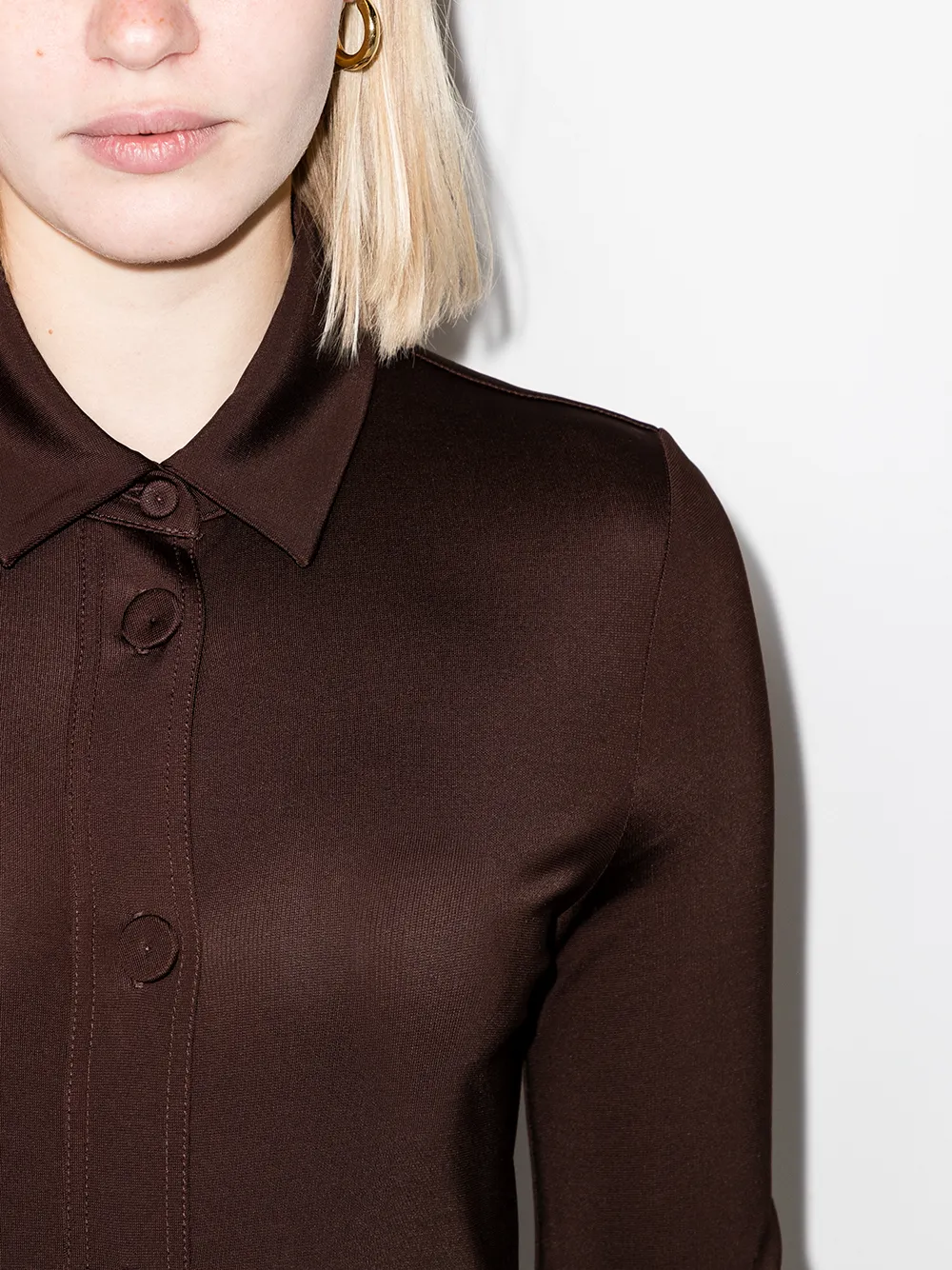 фото Jil sander платье на пуговицах с длинными рукавами