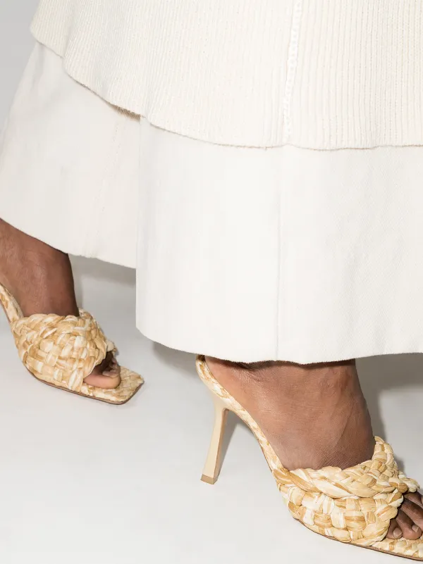 bottega veneta raffia sandals