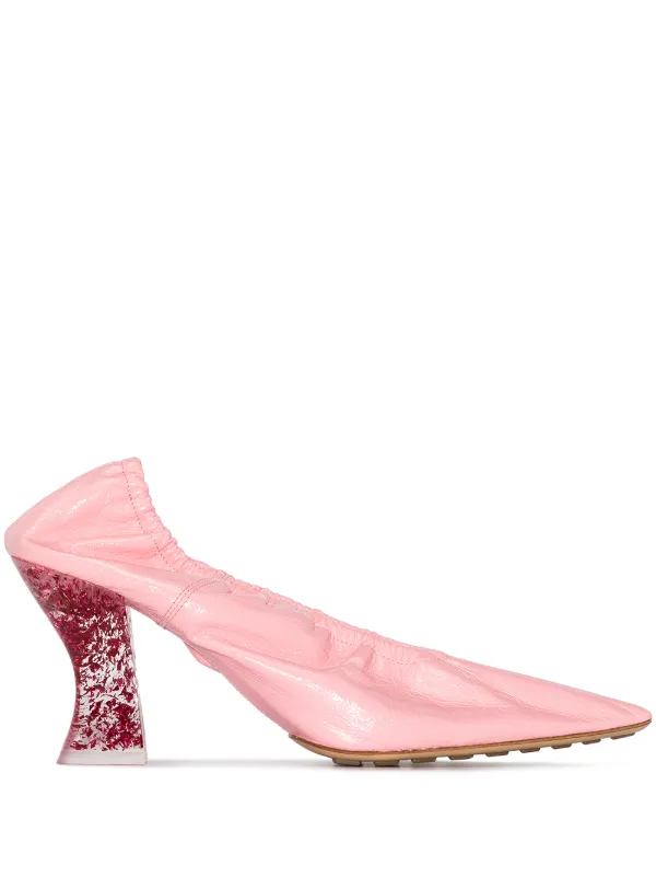 embellished heel pump