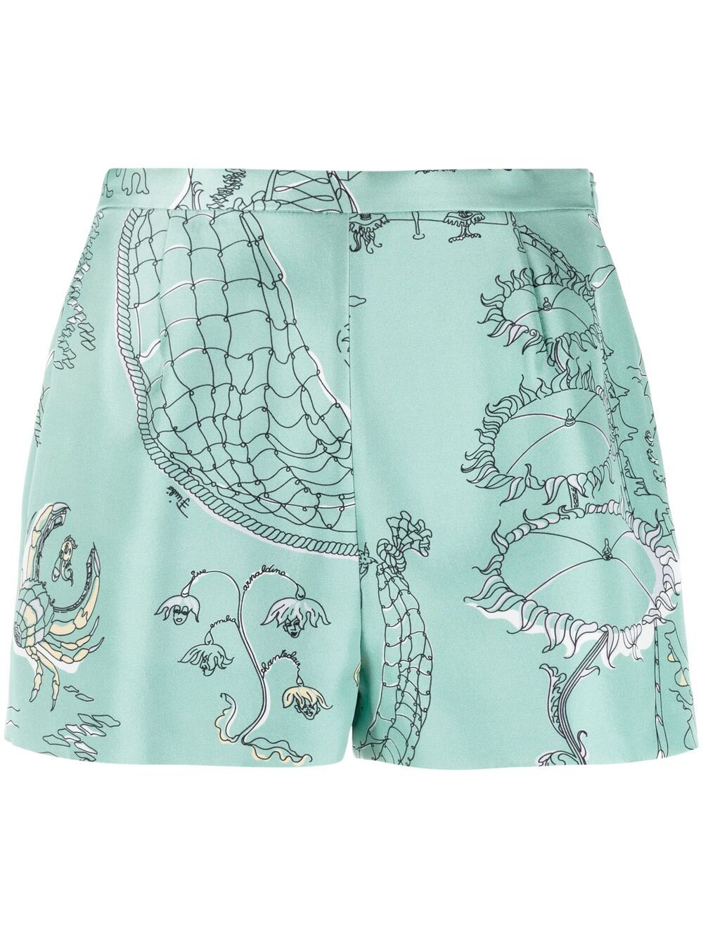 Emilio Pucci La Canzone Del Mare-print Shorts In Green