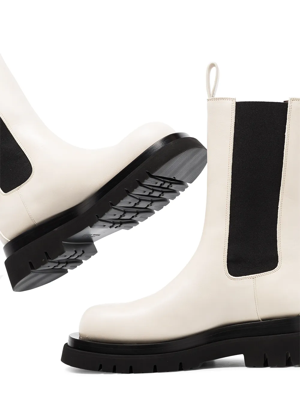 Shop Bottega Veneta The Lug Chunky Sole Boots In White