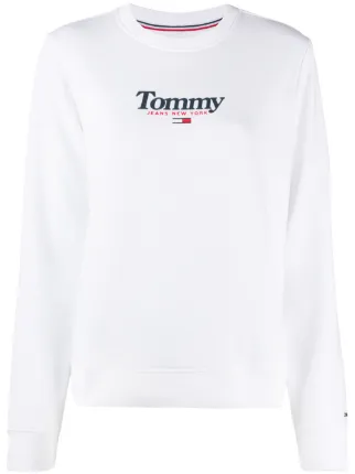tommy jeans white crew neck
