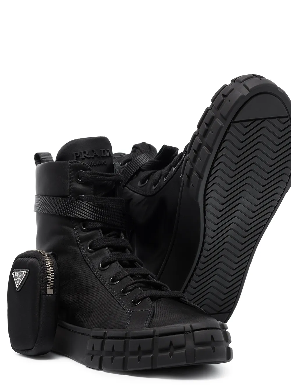 Prada Wheel high-top sneakers - F0002 NERO