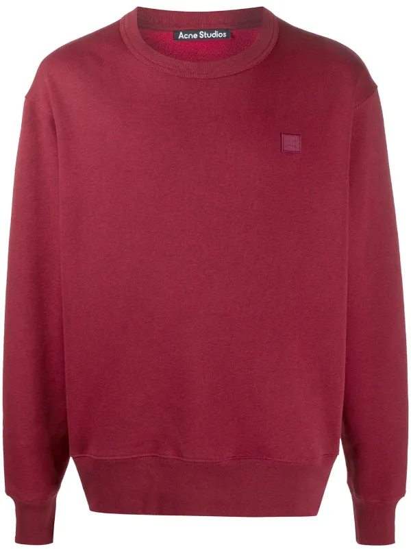 chanel patch oversized crewneck sweatshirt