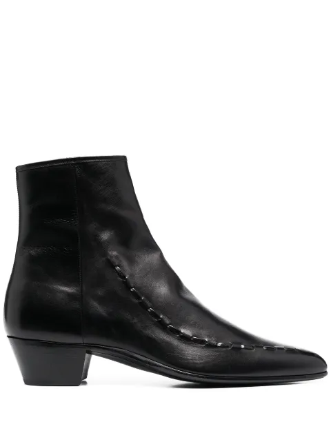 Saint Laurent بوت كاحل جلد 'كاسي 40'