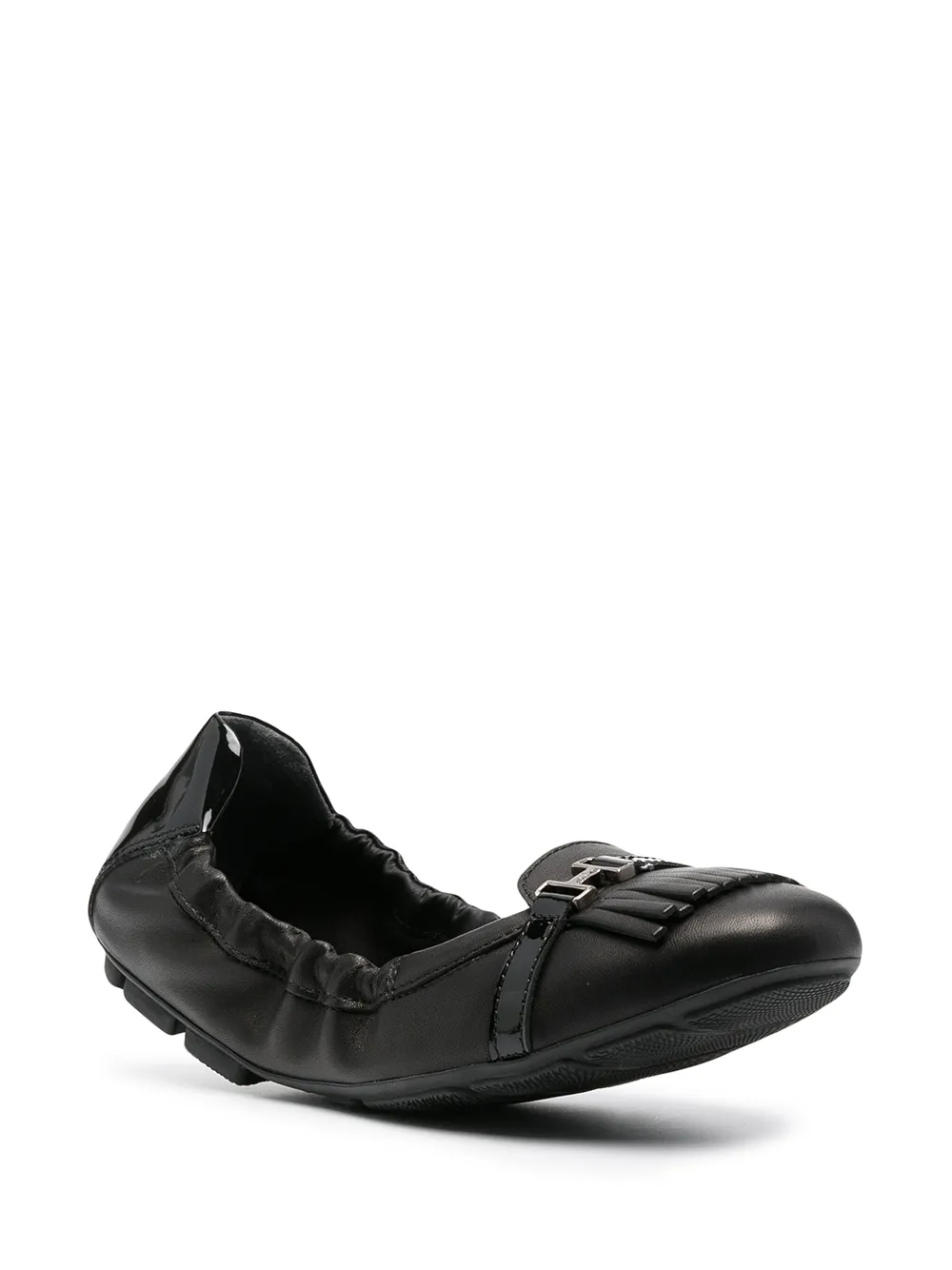 Image 2 of Hogan fringe detail ballerina shoes