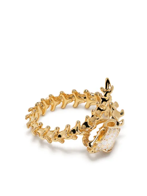 Shaun Leane 18kt yellow gold diamond Serpents Trace wrap ring