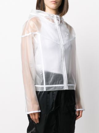 logo print sheer jacket展示图