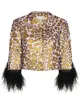 Image 1 of Halpern leopard print cropped jacket