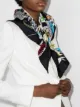 Image 2 of Salvatore Ferragamo graphic print silk scarf