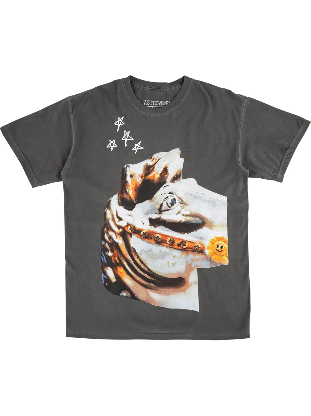 Travis Scott Horse Head Date Back T-shirt | Grey | Image 1