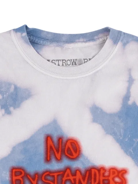 travis scott no bystanders tee blue tie dye