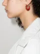 Image 2 of Jil Sander Wood two-tone hoop earrings