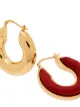 Jil Sander Wood two-tone hoop earrings