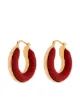 Image 1 of Jil Sander Wood two-tone hoop earrings