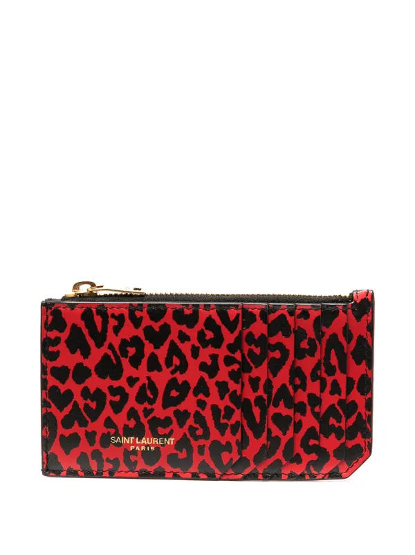 red leopard print purse