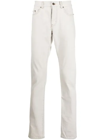 Saint Laurent slim fit contrast stitch 