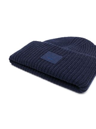 Face patch knitted beanie展示图