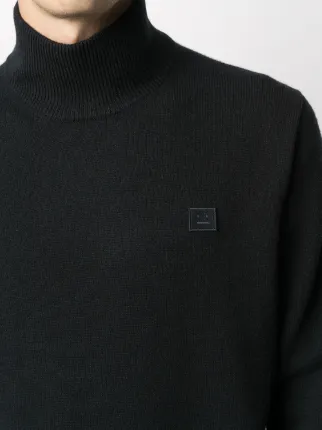 Face patch roll neck jumper展示图