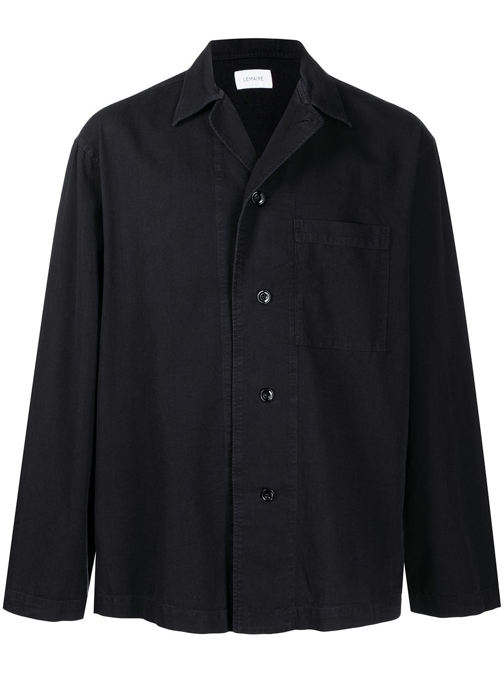 Lemaire Buttoned Shirt-jacket In Black